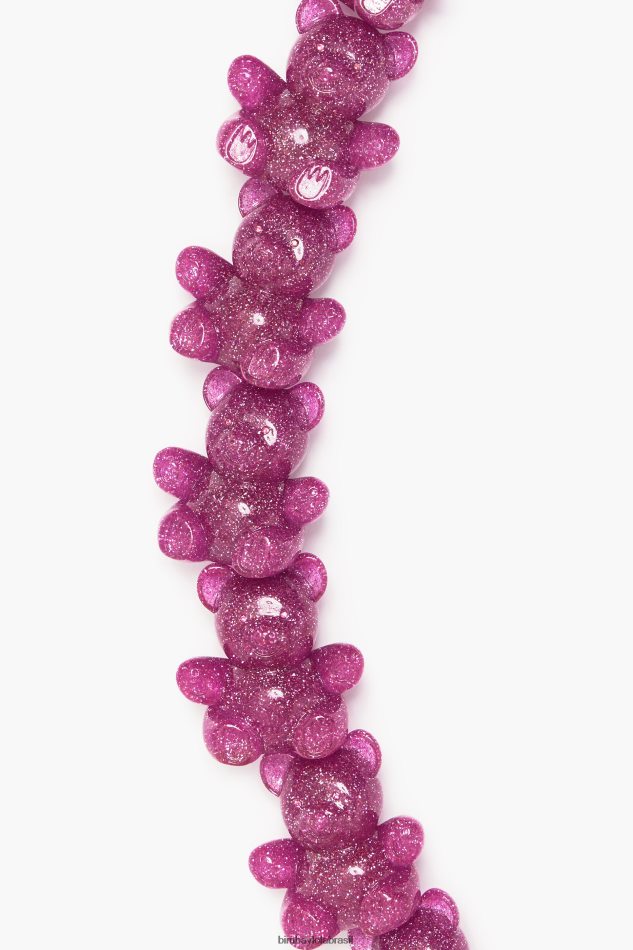 acessórios Bimba Y Lola colar de ursinho com glitter rosa P28JFH800