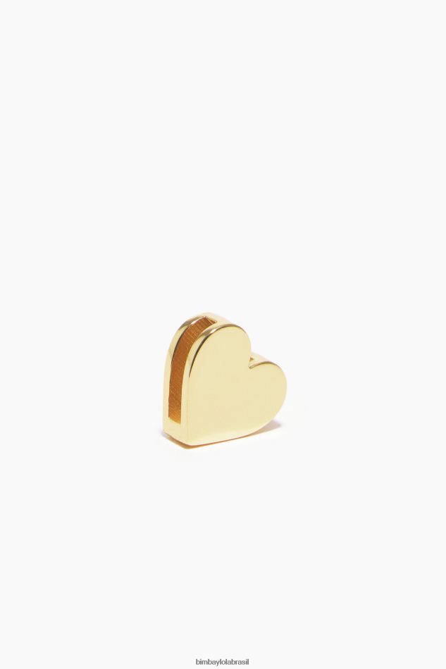 acessórios Bimba Y Lola charme de coração de metal dourado P28JFH727