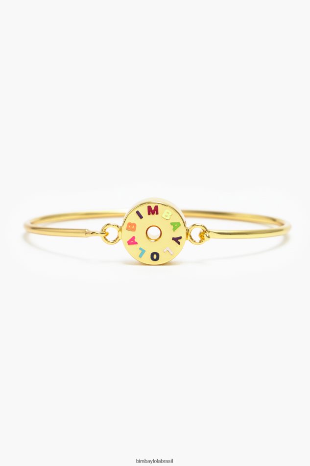 acessórios Bimba Y Lola logotipo de pulseira rígida dourado P28JFH835
