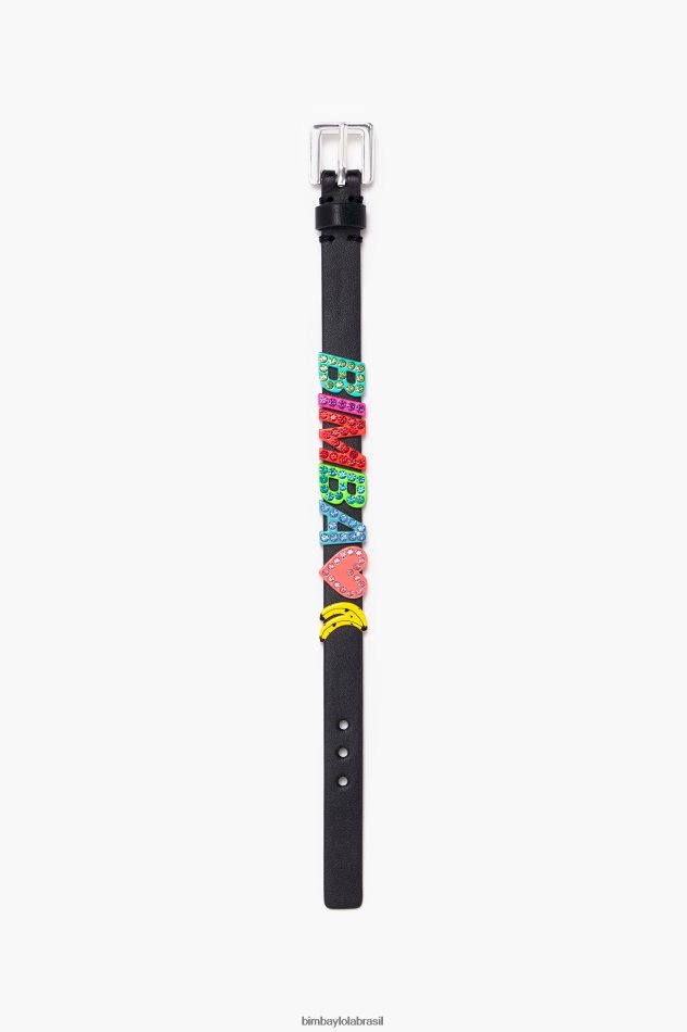 acessórios Bimba Y Lola pulseira de couro logotipo multicolorido P28JFH658