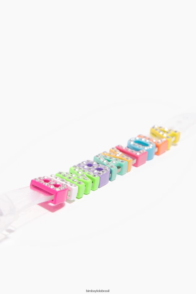 acessórios Bimba Y Lola pulseira de letras de logotipo transparente P28JFH657
