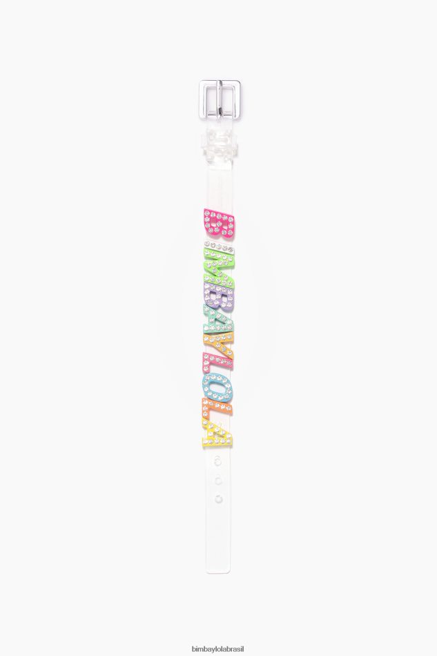 acessórios Bimba Y Lola pulseira de letras de logotipo transparente P28JFH657