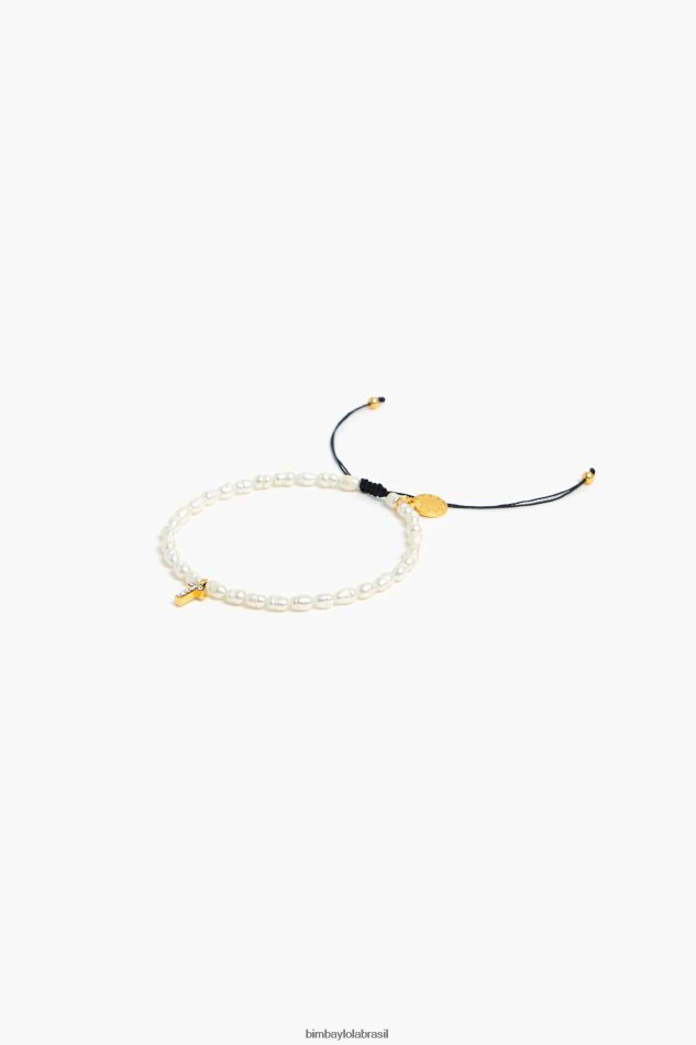 acessórios Bimba Y Lola pulseira de letras t pérola P28JFH1201
