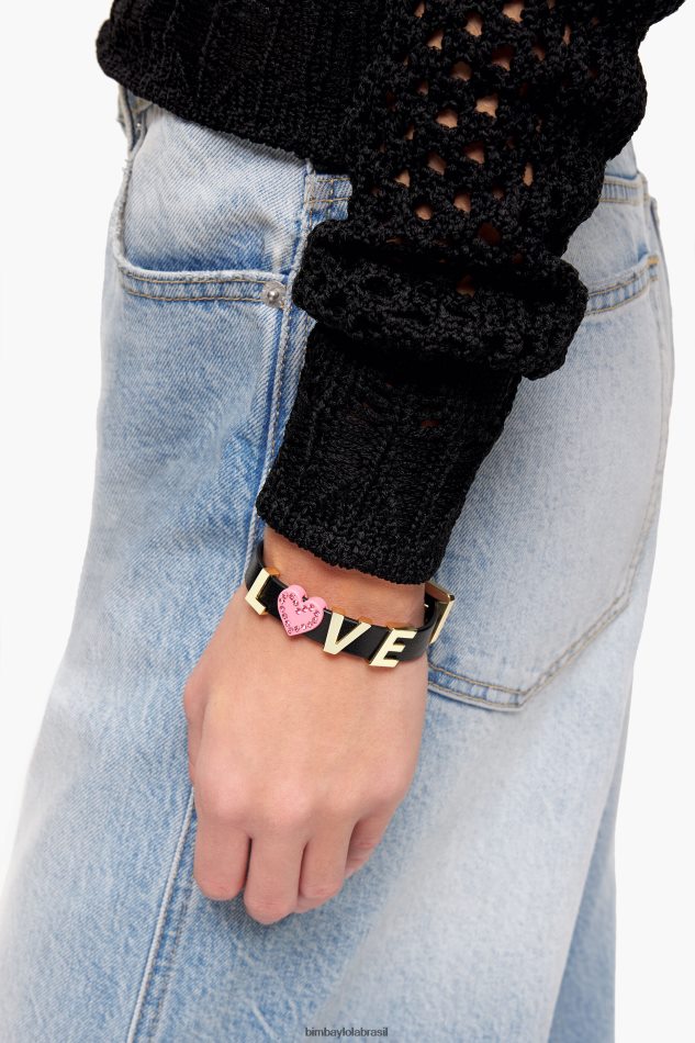 acessórios Bimba Y Lola pulseira personalizável preto P28JFH725