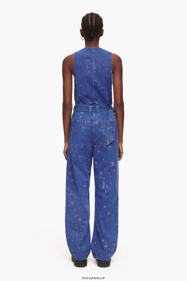 roupas Bimba Y Lola macacão jeans escuro azul P28JFH204