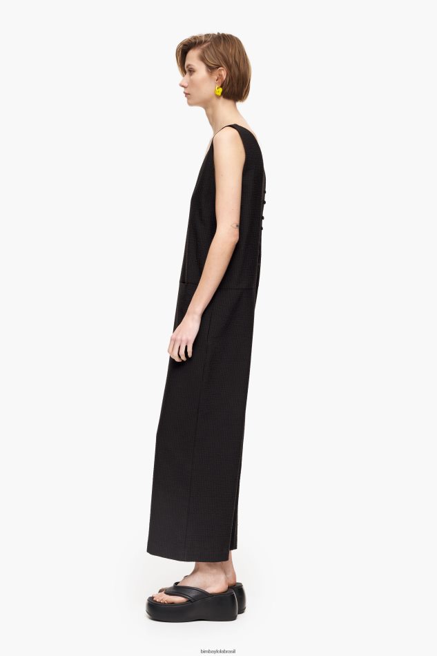 roupas Bimba Y Lola maxi macacão preto P28JFH243