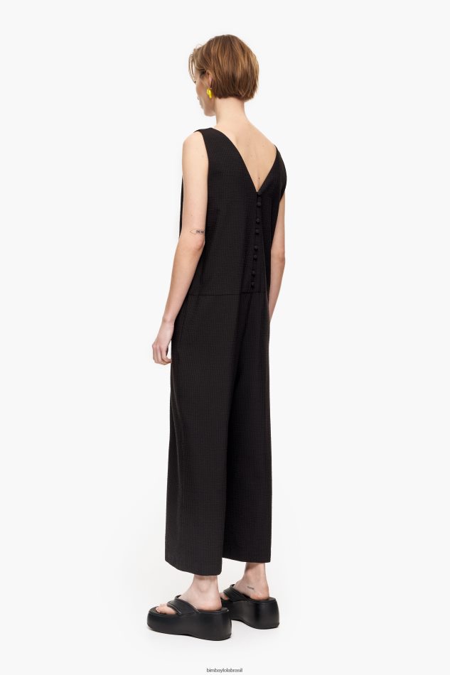 roupas Bimba Y Lola maxi macacão preto P28JFH243