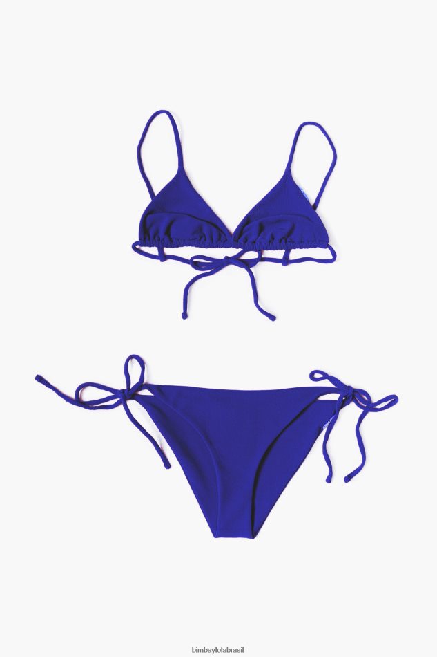 roupas Bimba Y Lola biquíni triângulo texturizado azul P28JFH887