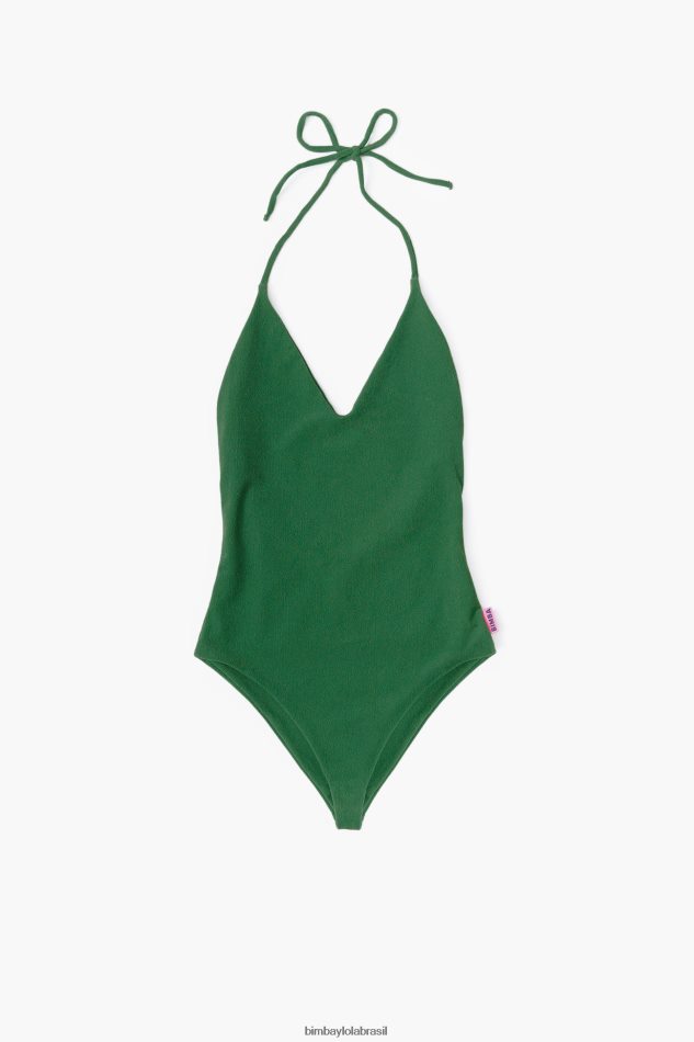 roupas Bimba Y Lola maiô texturizado verde floresta P28JFH889