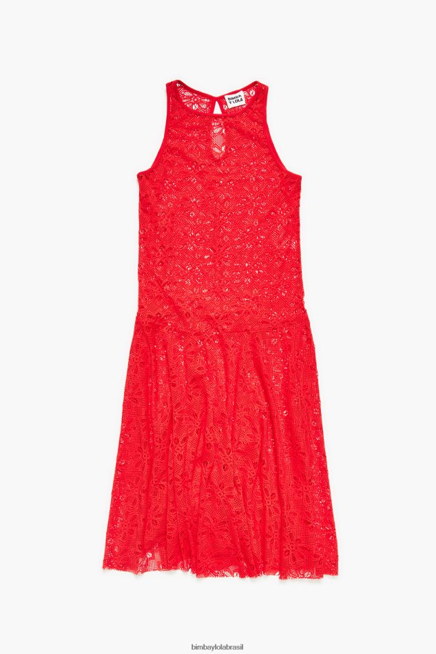 roupas Bimba Y Lola maxi vestido a céu aberto coral P28JFH207