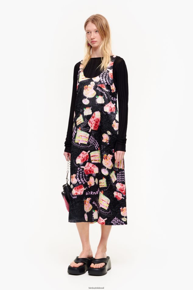 roupas Bimba Y Lola vestido estampado texturizado apelido foto P28JFH200