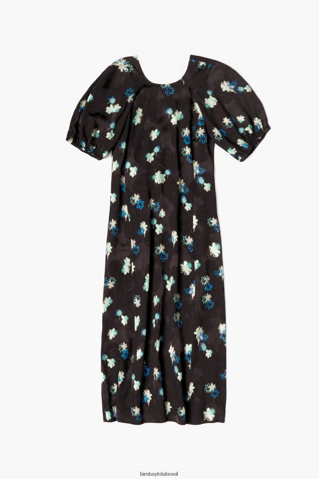roupas Bimba Y Lola vestido fluido estampado de flores spray P28JFH233