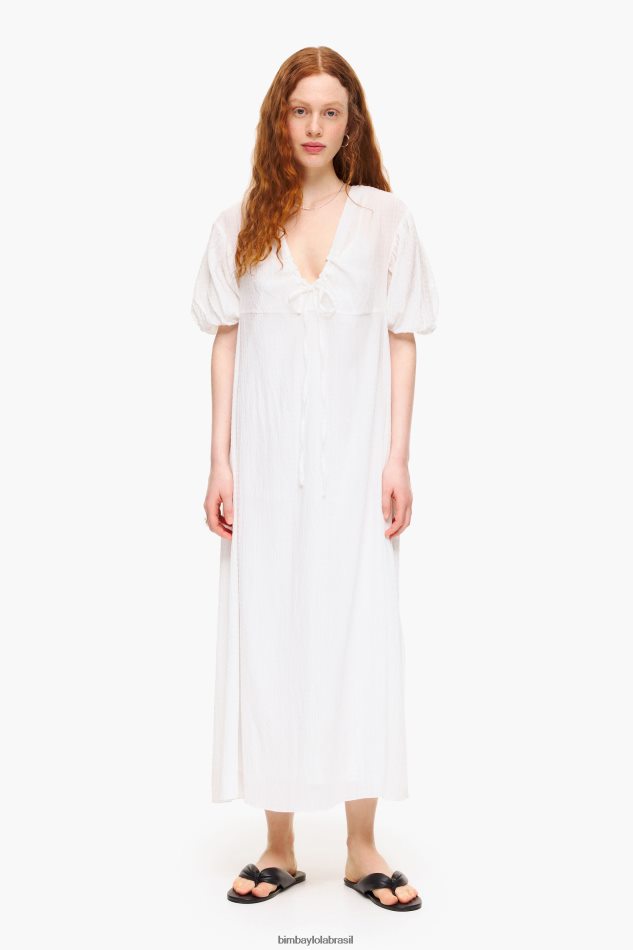 roupas Bimba Y Lola vestido longo branco P28JFH183