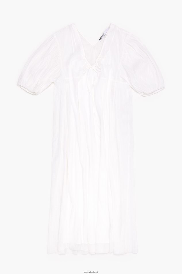 roupas Bimba Y Lola vestido longo branco P28JFH183