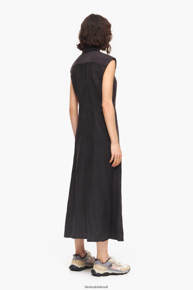 roupas Bimba Y Lola vestido longo preto P28JFH227