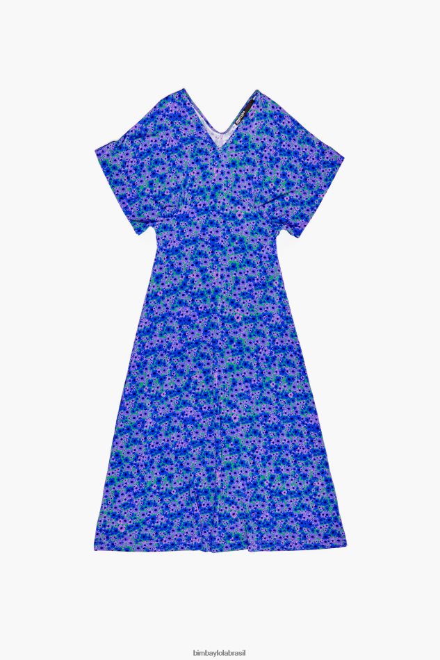 roupas Bimba Y Lola vestido midi estampado flores P28JFH209