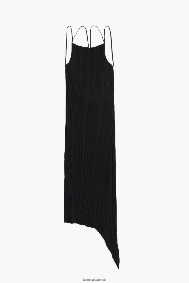 roupas Bimba Y Lola vestido midi justo preto P28JFH237