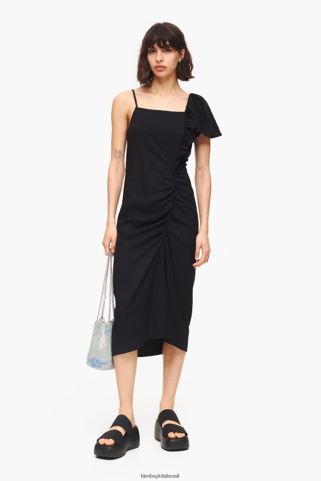 roupas Bimba Y Lola vestido midi preto P28JFH239
