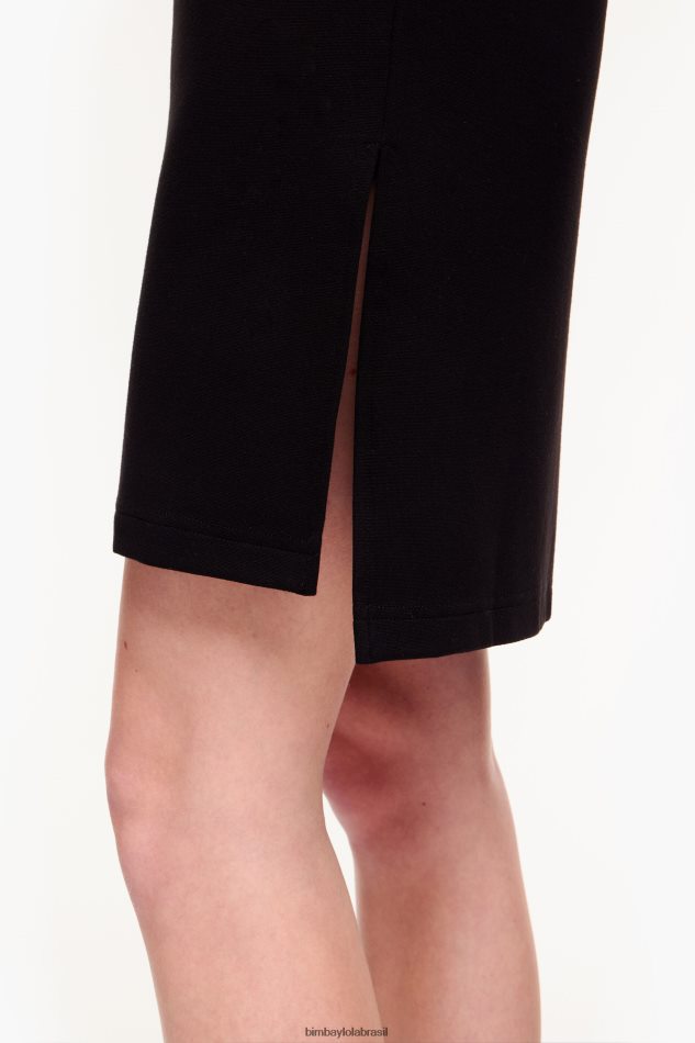 roupas Bimba Y Lola vestido ponte di roma preto P28JFH206