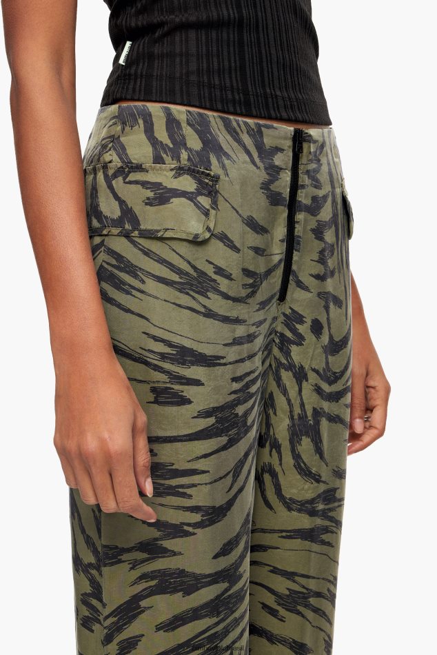 roupas Bimba Y Lola calça bicolor cáqui asa de borboleta fluindo P28JFH402