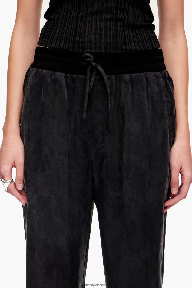 roupas Bimba Y Lola calça jogger cupro preto P28JFH413