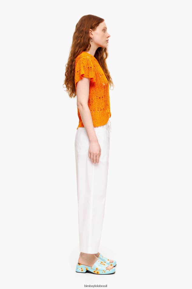 roupas Bimba Y Lola calça jogger popeline branco P28JFH411