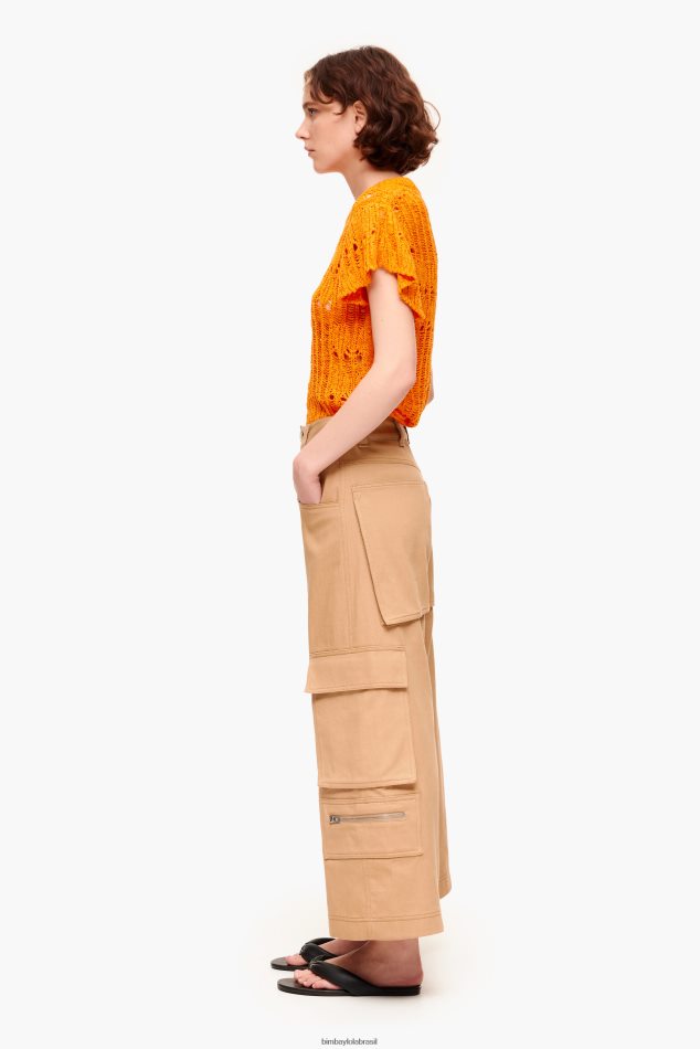 roupas Bimba Y Lola calças cargo camelo P28JFH397