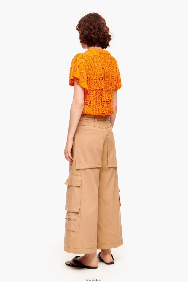 roupas Bimba Y Lola calças cargo camelo P28JFH397
