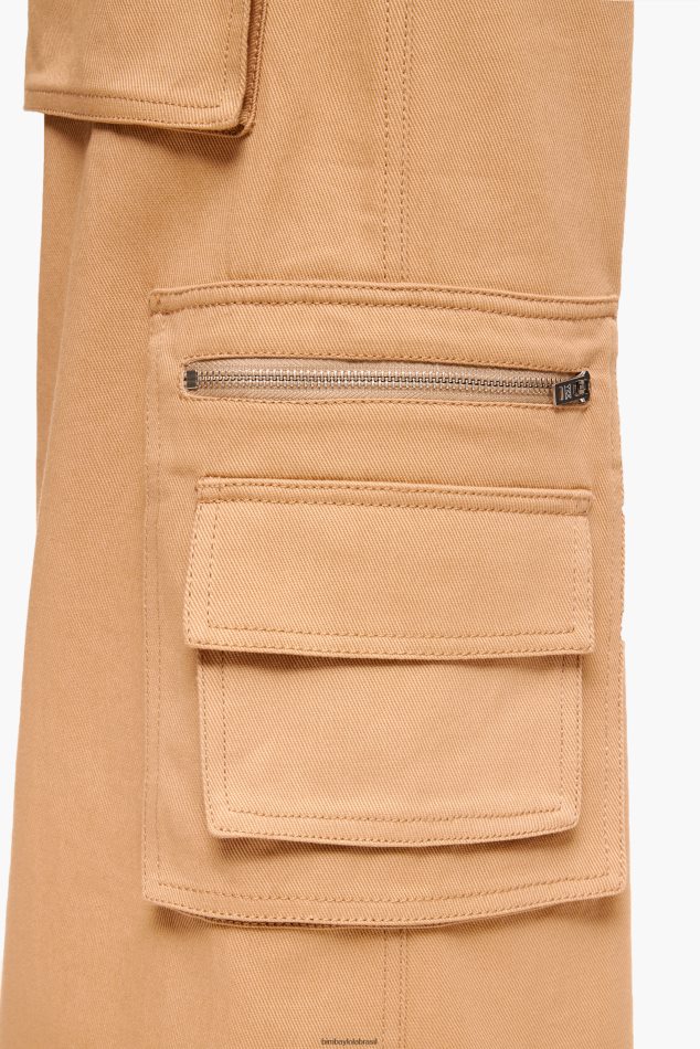 roupas Bimba Y Lola calças cargo camelo P28JFH397