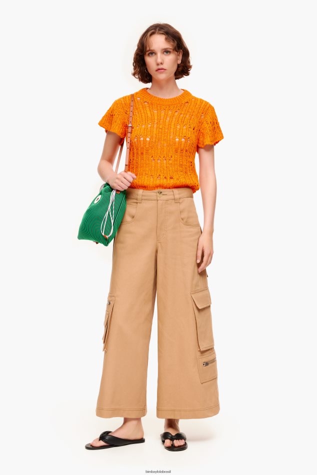 roupas Bimba Y Lola calças cargo camelo P28JFH397