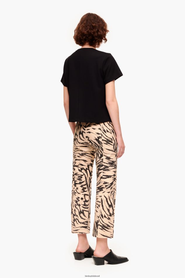 roupas Bimba Y Lola calças de impressão de asa de borboleta natural P28JFH403