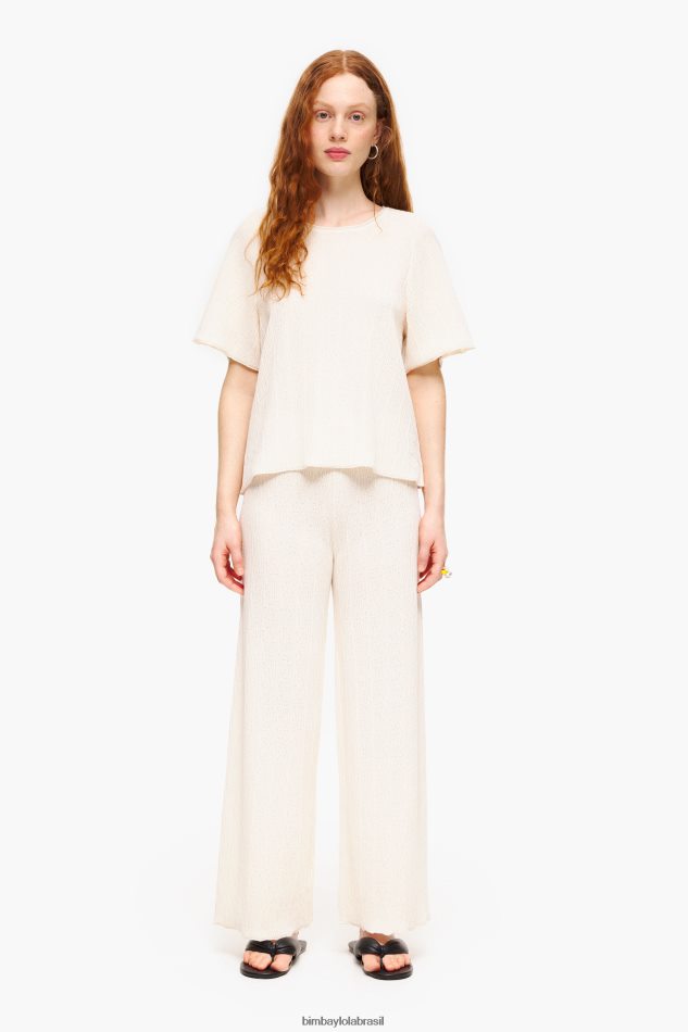roupas Bimba Y Lola calças de malha cru P28JFH399
