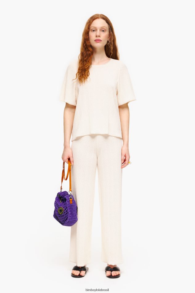 roupas Bimba Y Lola calças de malha cru P28JFH399
