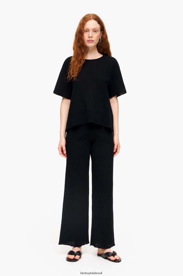 roupas Bimba Y Lola calças de malha preto P28JFH398
