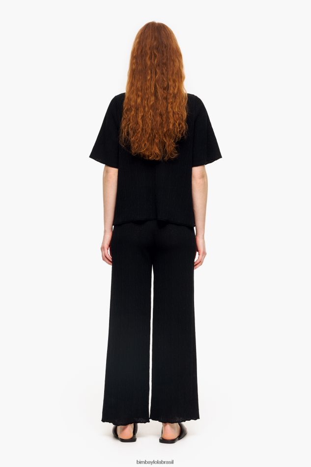 roupas Bimba Y Lola calças de malha preto P28JFH398