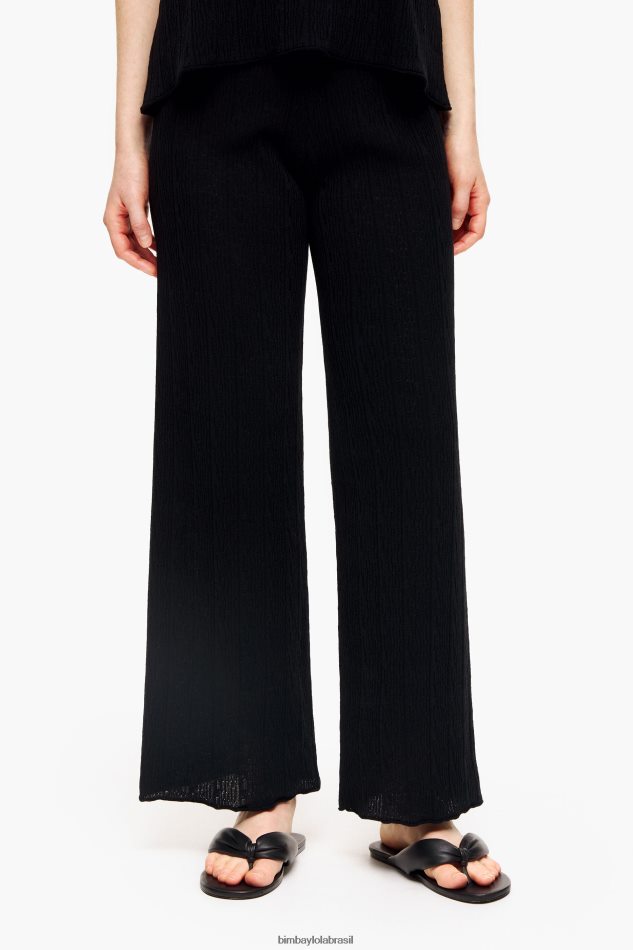 roupas Bimba Y Lola calças de malha preto P28JFH398