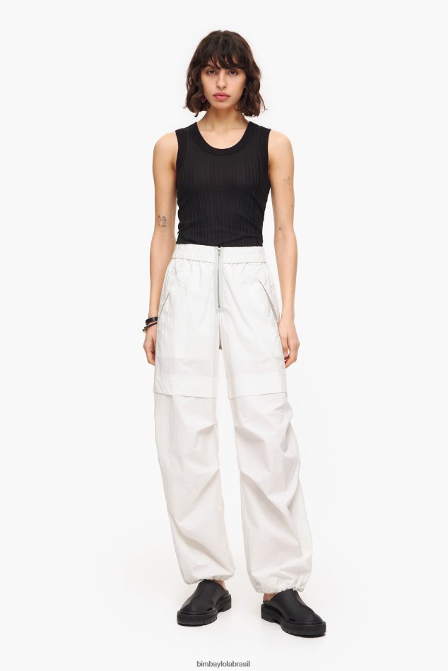 roupas Bimba Y Lola calças de pára-quedas leves cinza P28JFH421