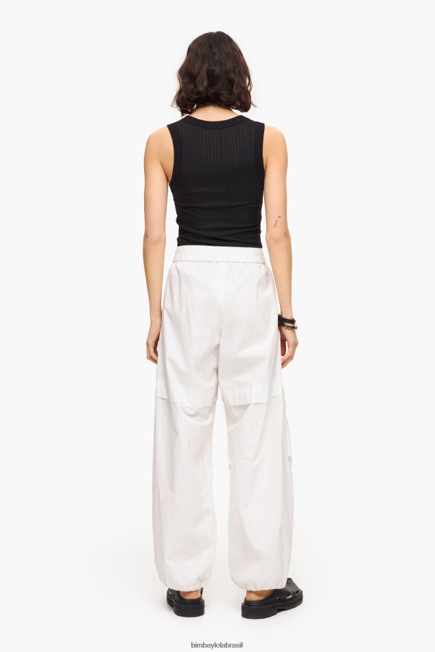 roupas Bimba Y Lola calças de pára-quedas leves cinza P28JFH421