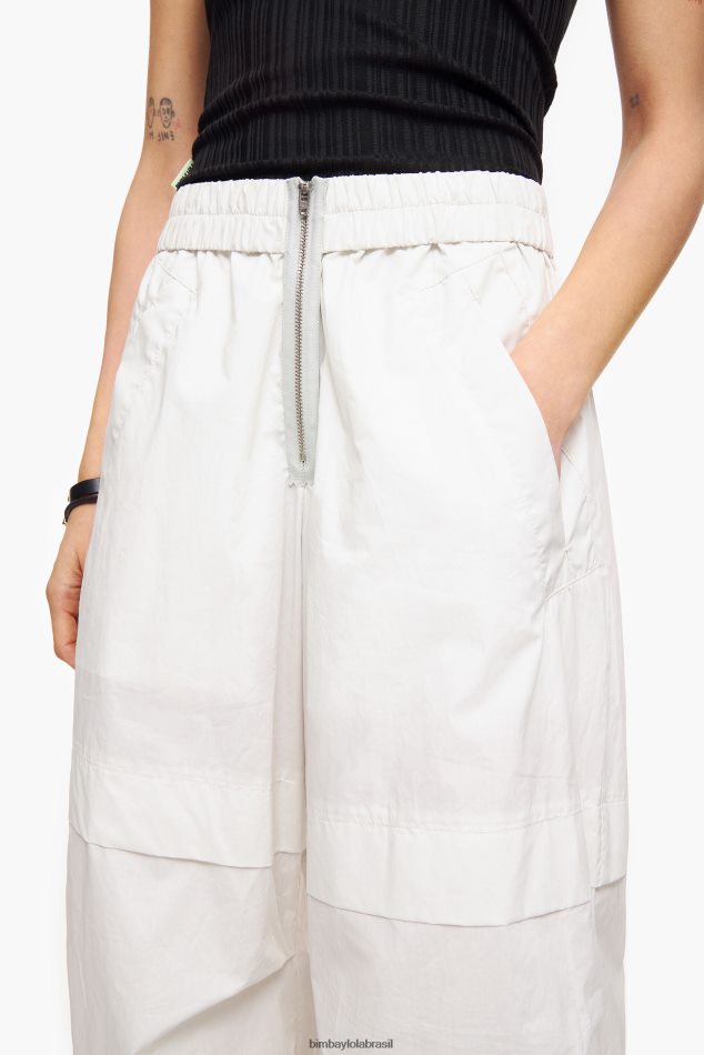 roupas Bimba Y Lola calças de pára-quedas leves cinza P28JFH421