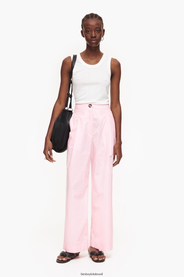 roupas Bimba Y Lola calças leves de popeline rosa P28JFH417