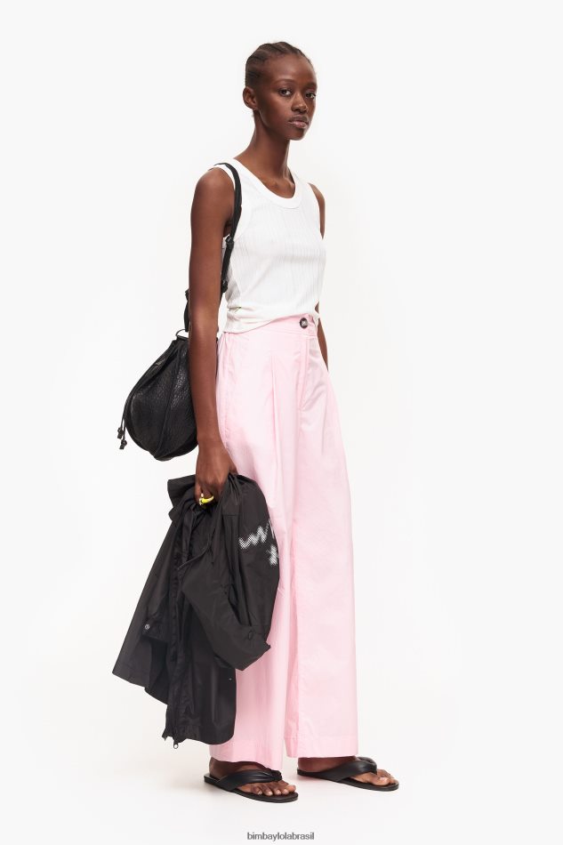 roupas Bimba Y Lola calças leves de popeline rosa P28JFH417