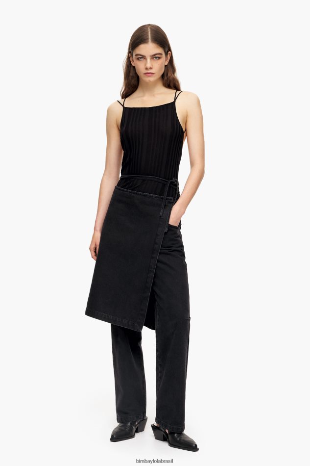 roupas Bimba Y Lola conjunto saia calças preto P28JFH439