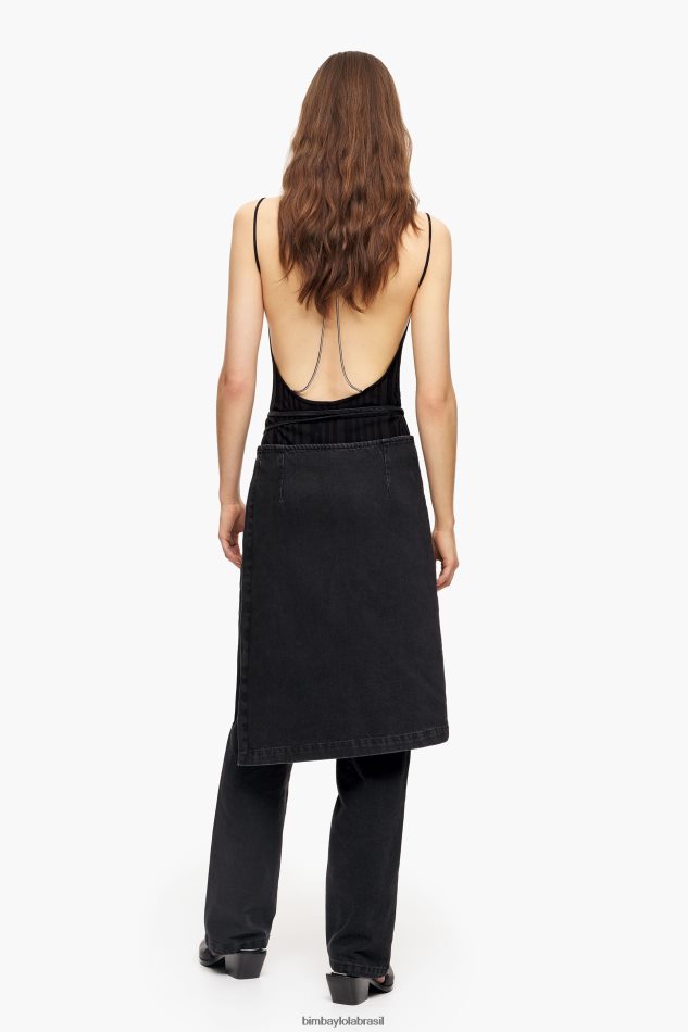 roupas Bimba Y Lola conjunto saia calças preto P28JFH439