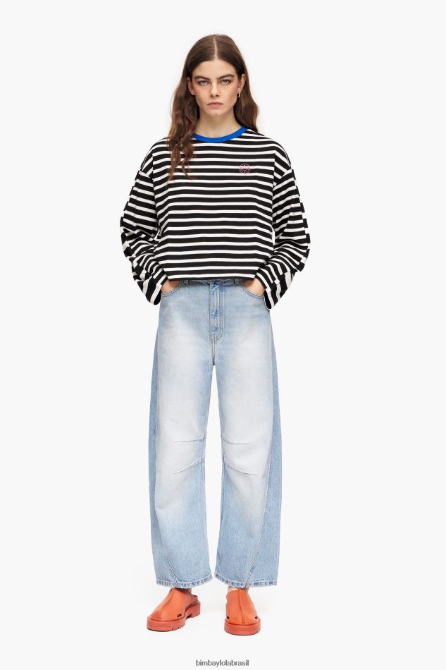 roupas Bimba Y Lola barril - jeans reto azul claro P28JFH431