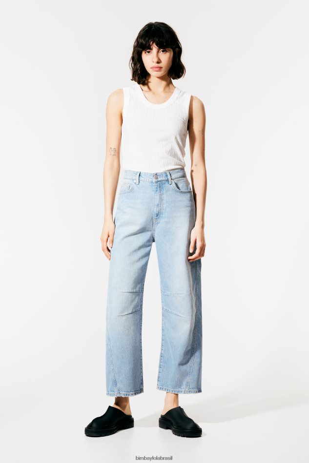 roupas Bimba Y Lola barril - jeans reto azul claro P28JFH514