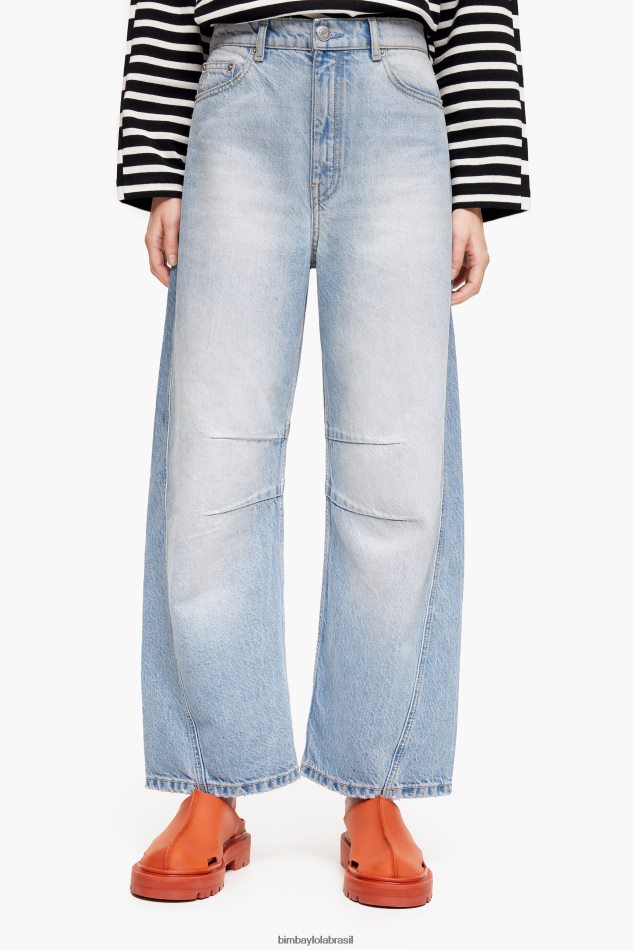 roupas Bimba Y Lola barril - jeans reto azul claro P28JFH515