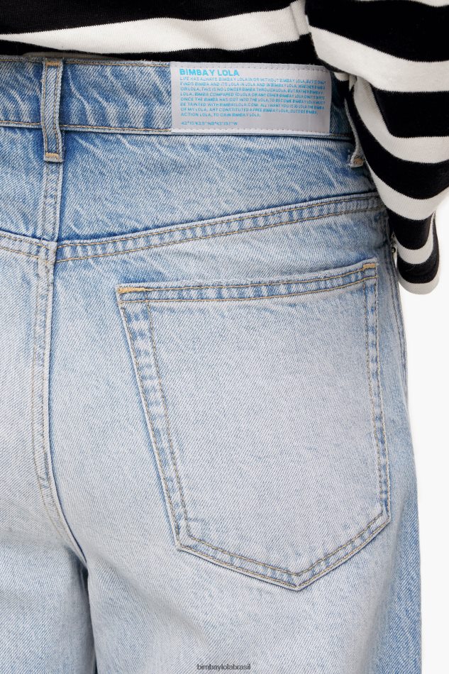 roupas Bimba Y Lola barril - jeans reto azul claro P28JFH515