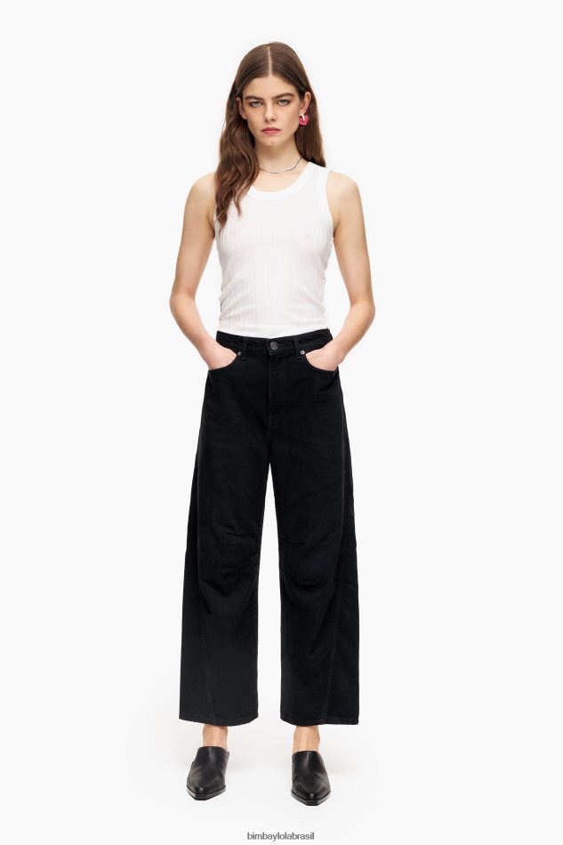 roupas Bimba Y Lola barril - jeans reto preto P28JFH429