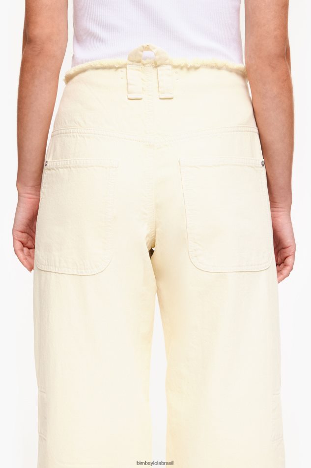 roupas Bimba Y Lola calça jeans cargo manteiga P28JFH541