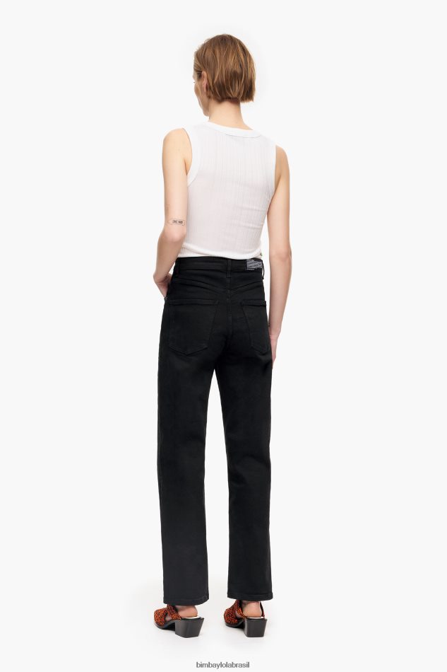 roupas Bimba Y Lola corte reto - jeans reto preto P28JFH450
